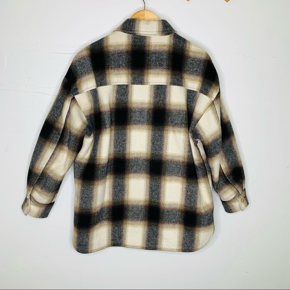 Pull&Bear | Oversized Plaid Jacket - Picture 11 of 12
